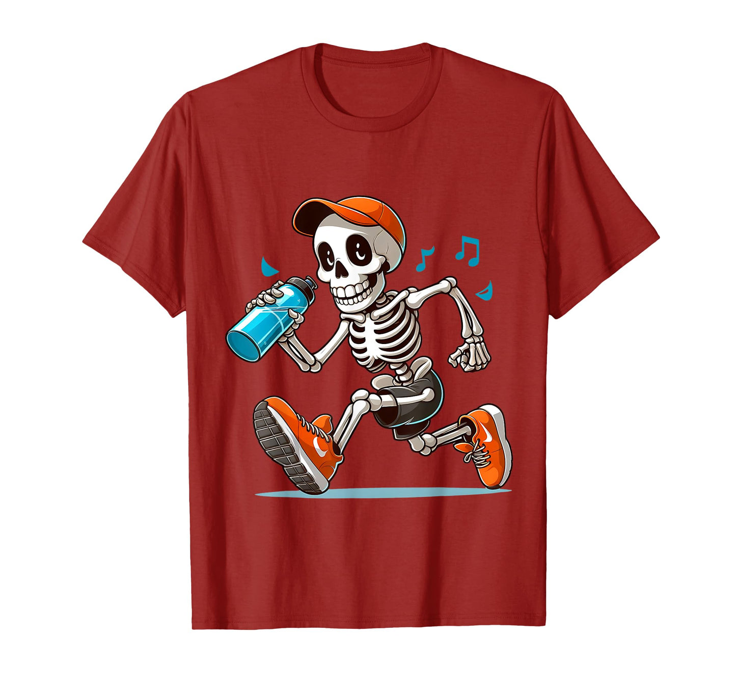 Running Skeleton Halloween Costume Spooky Runners Lover T-Shirt