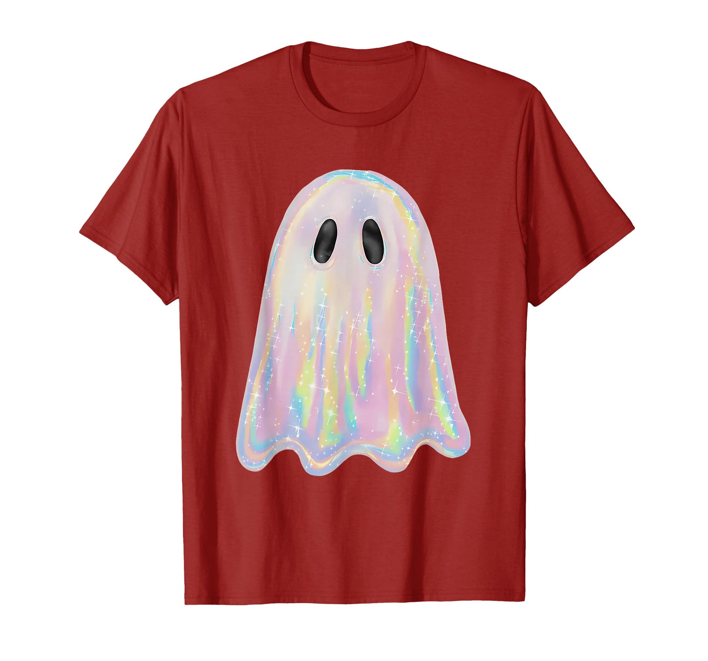 Pastel Galaxy Ghost Halloween Girl Kids Ghost Coquette Bow T-Shirt