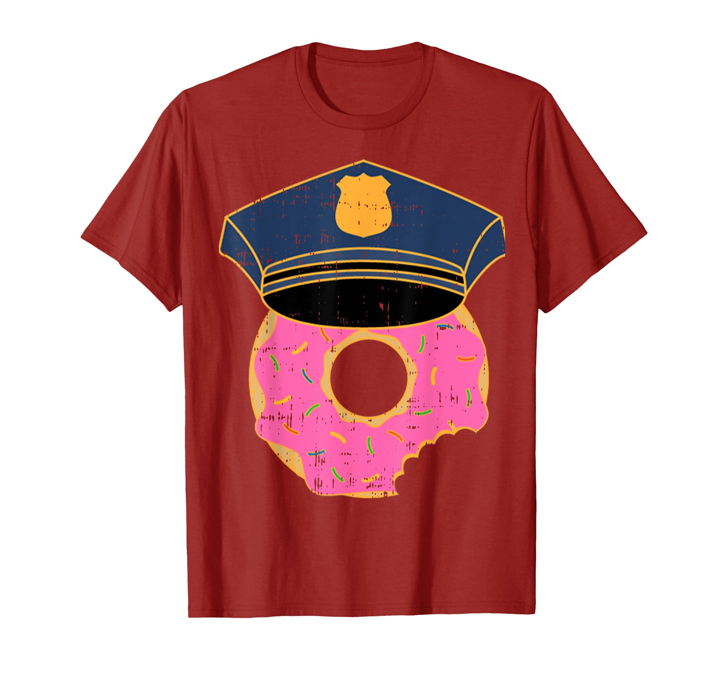 Donut Sprinkles Police Hat Cop Awesome Doughnut Food Gift T-Shirt