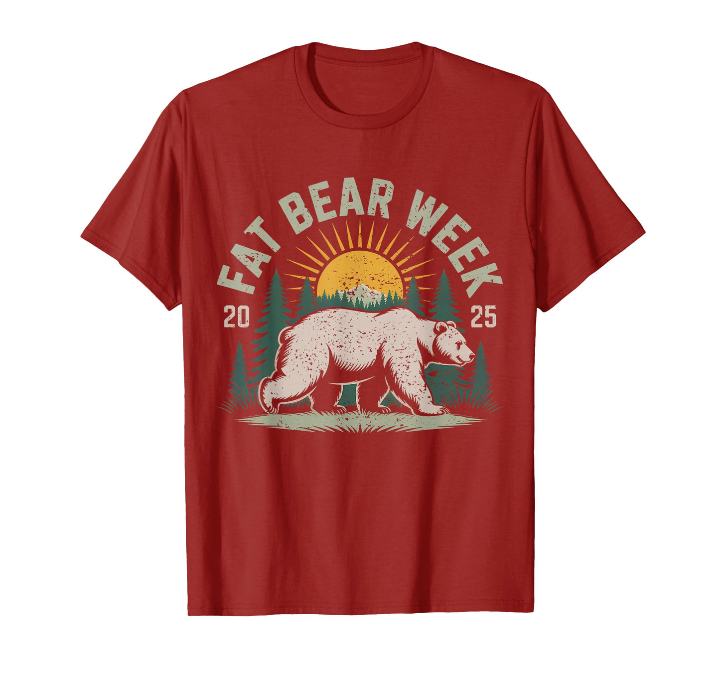Fat Bear Week Vintage Retro Grizzly Bear Retro T-Shirt