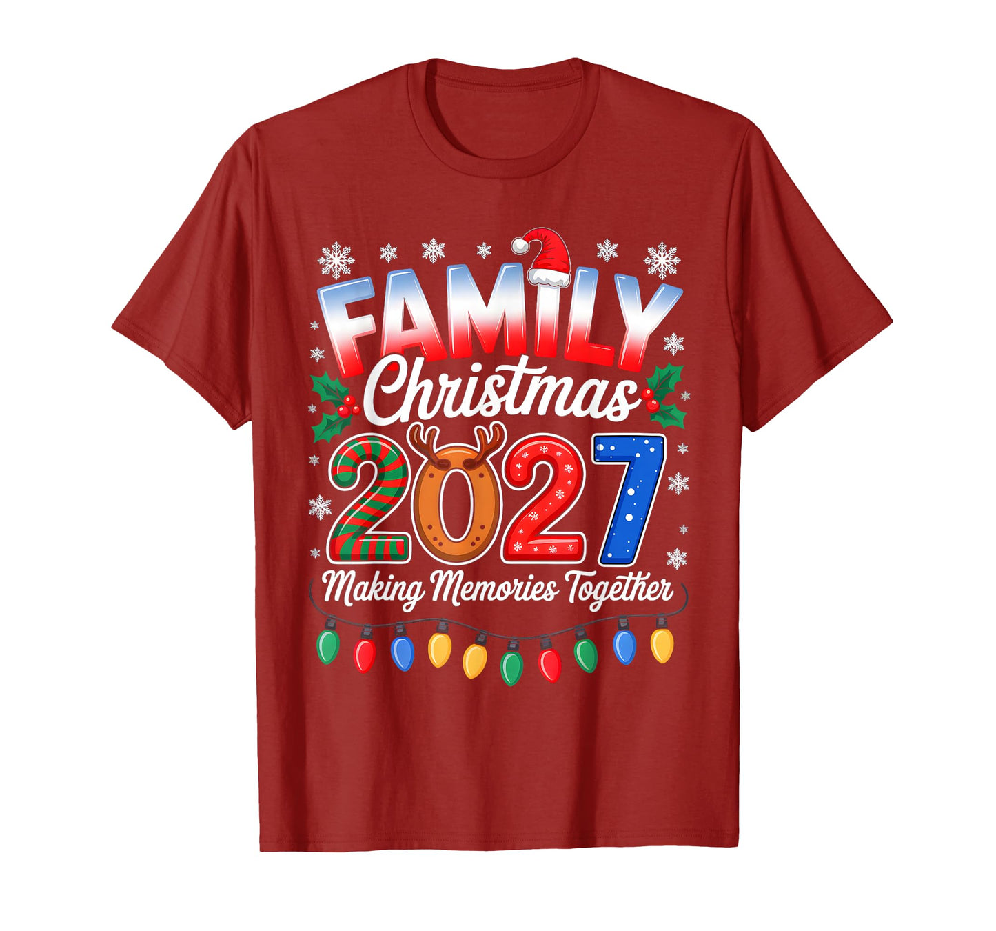 Family Christmas 2027 Matching Family Xmas Squad Santa 2027 T-Shirt