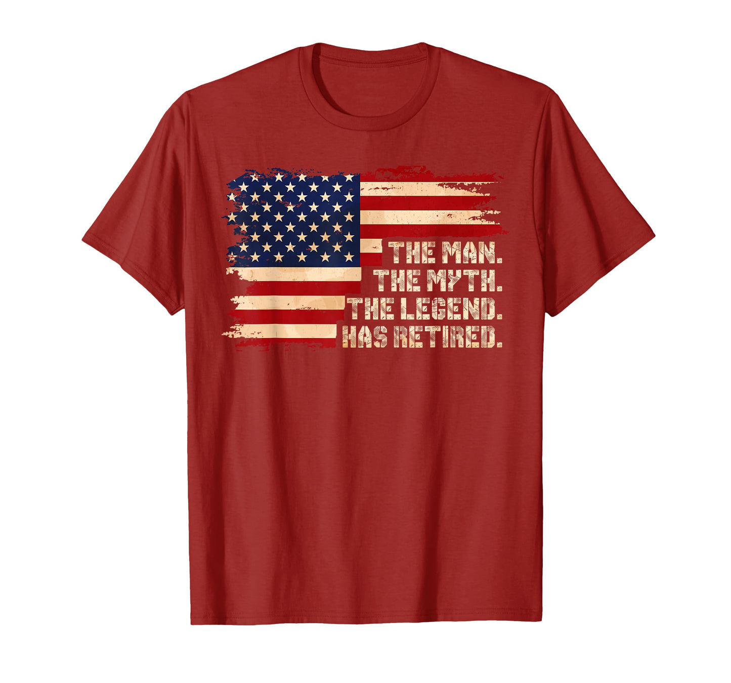 Retirement The Legend Has Retired American Flag For Men Male T-Shirt