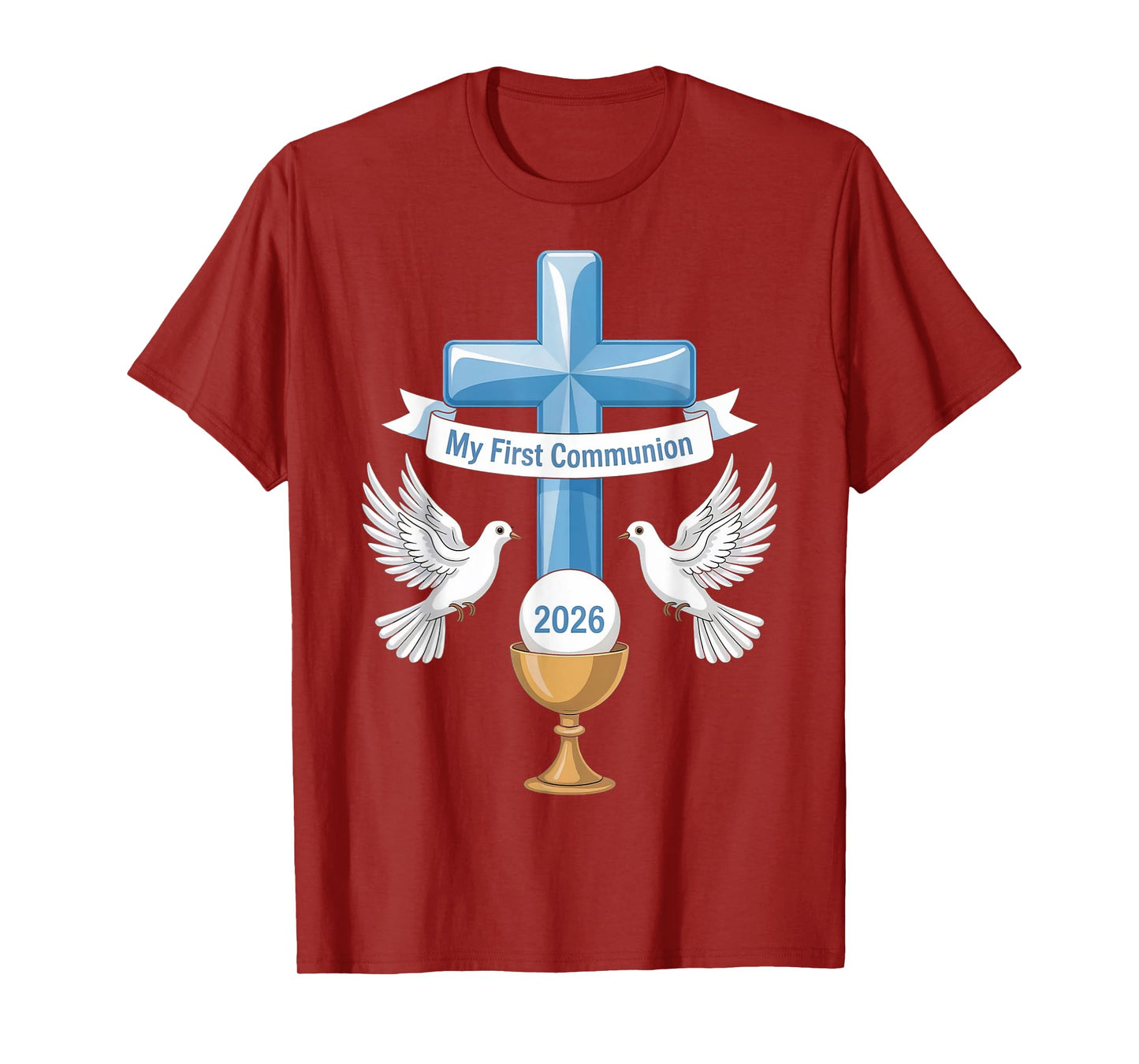 My 1st First Holy Communion 2026 Christian Boys Faith Jesus T-Shirt