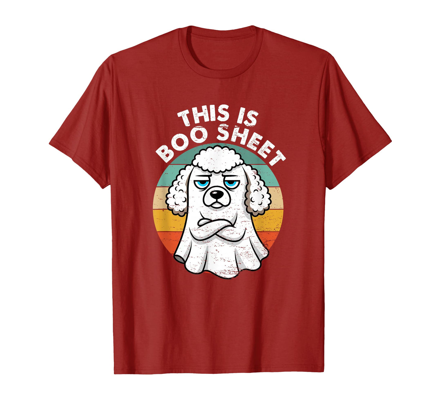 This is Boo Sheet Poodle Dog Retro Halloween Funny Dog T-Shirt