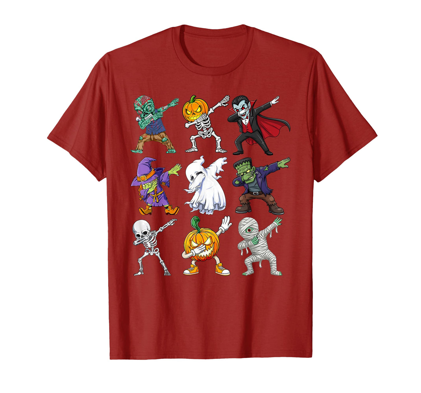Dabbing Halloween Shirt Skeleton Zombie Scary Pumpkin Mummy T-Shirt