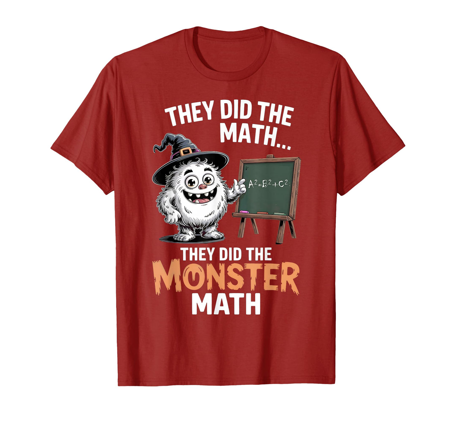 Funny Monster Math Teacher Halloween Yeti Costume T-Shirt