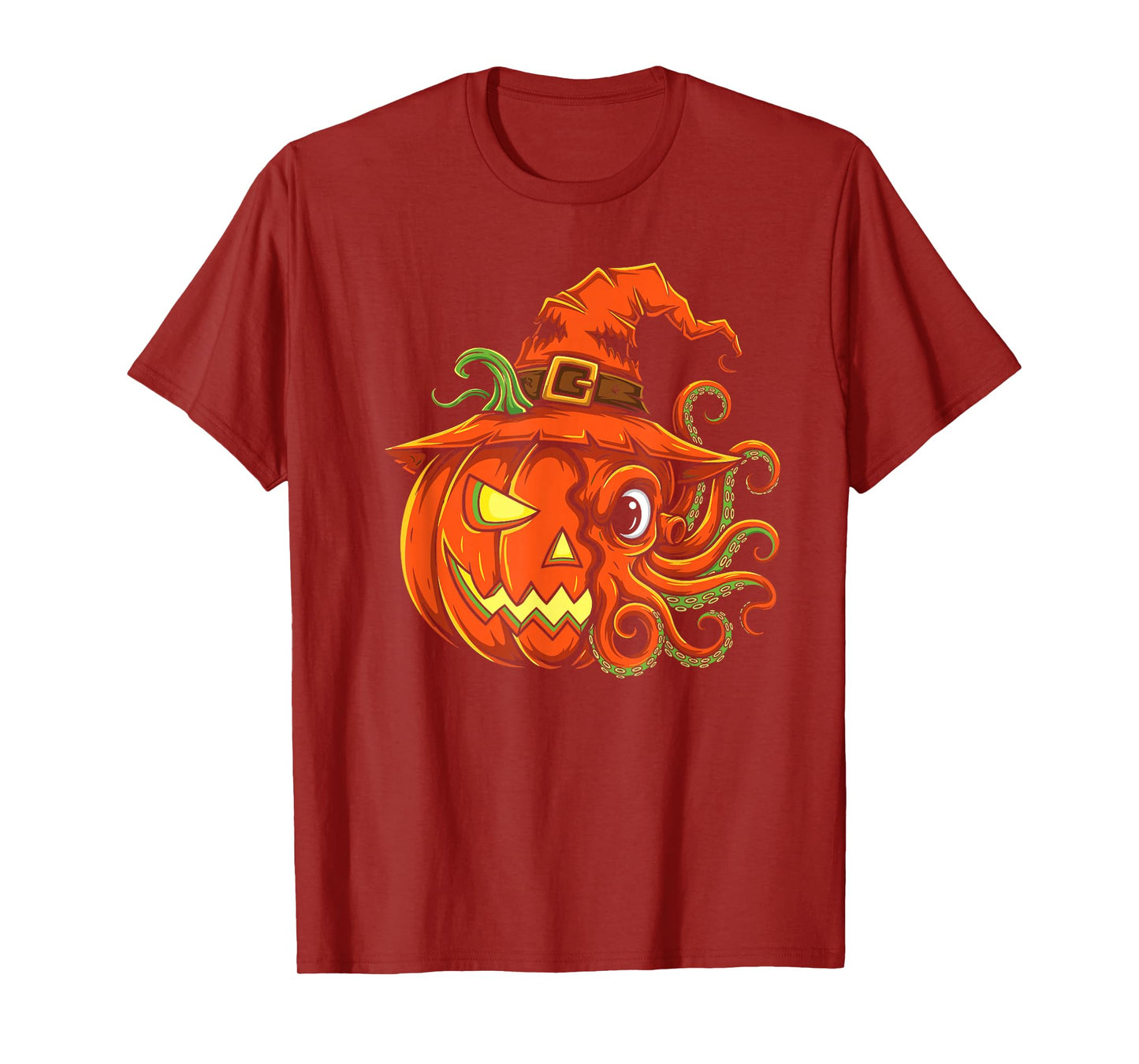 Octopus Pumpkin Jack O Lantern Halloween Kids Mens Womens T-Shirt