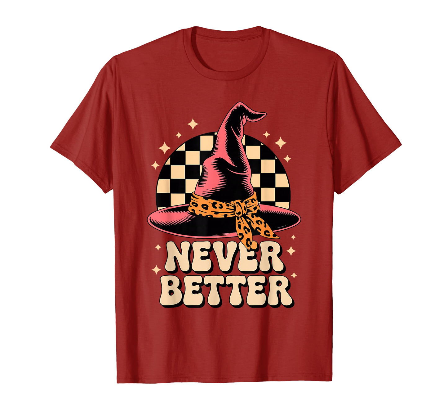 Halloween Never Better Synthwave Witch Hat T-Shirt