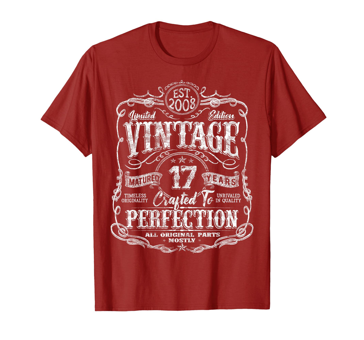 Vintage 2008 Limited Edition Shirt 17 year old 17th Birthday T-Shirt