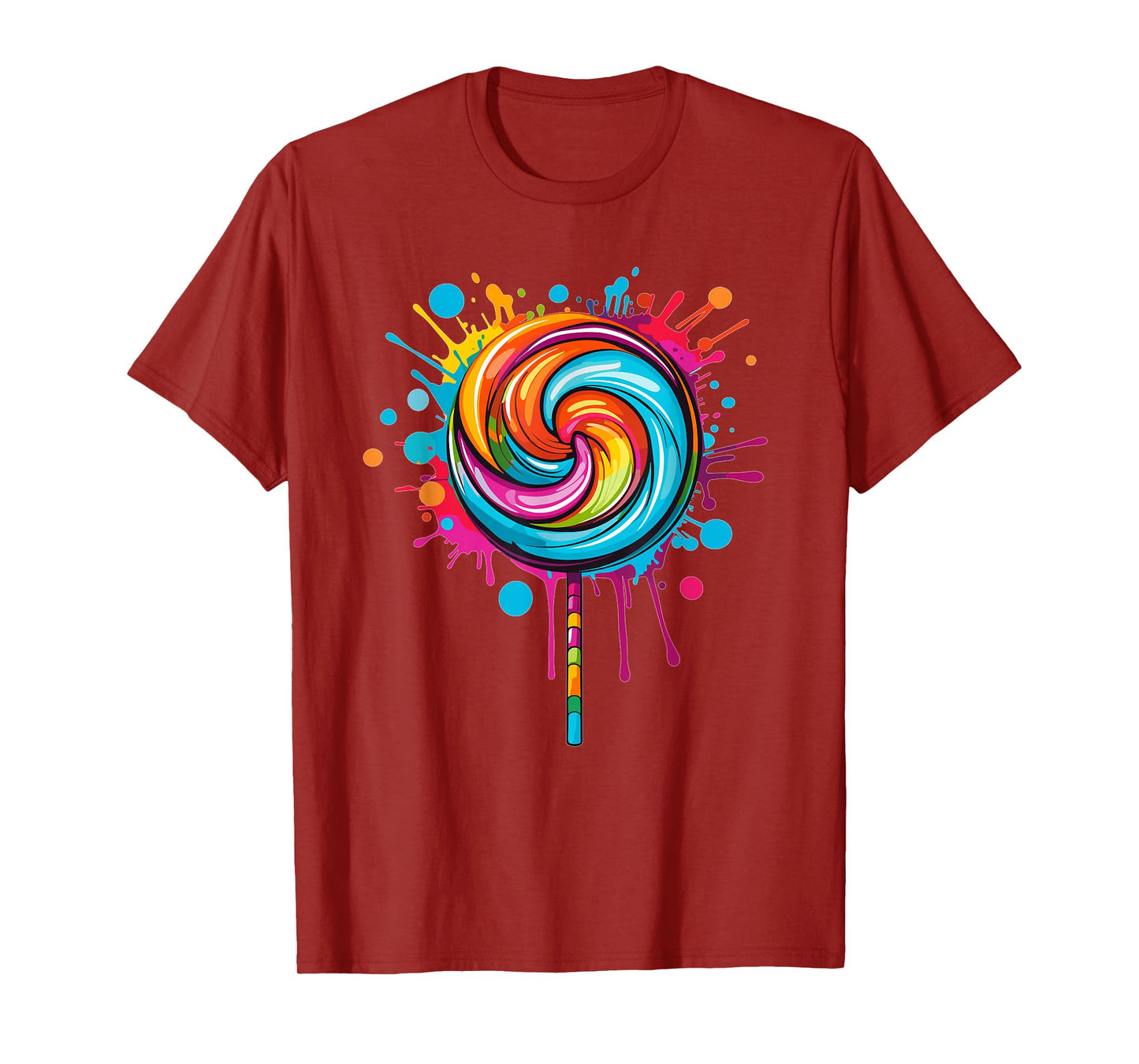 Vibrant Lollipop Swirl Color Explosion T-Shirt