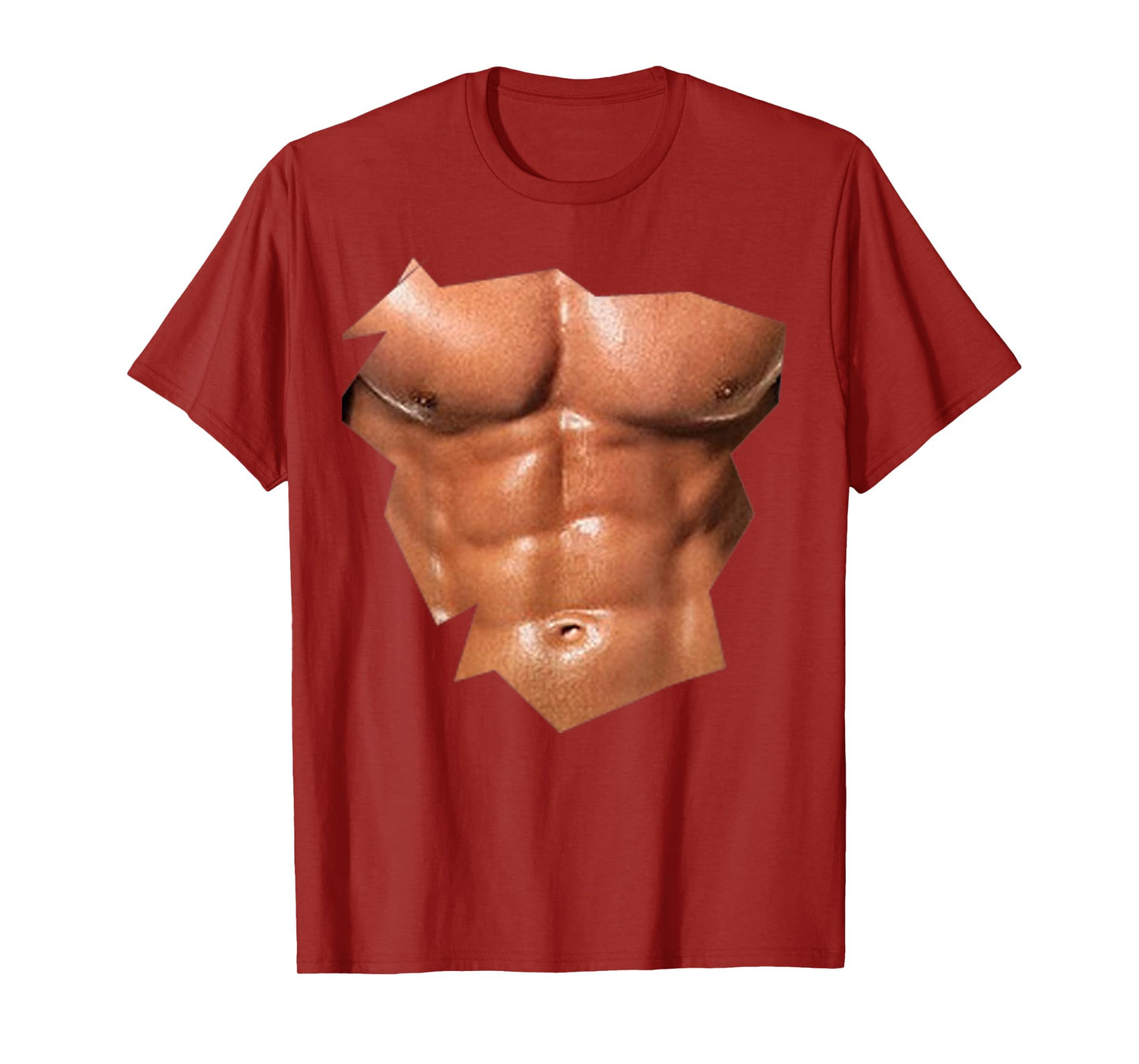 Chest Six Pack Abs funny fake abs Muscles REALISTIC T-Shirt