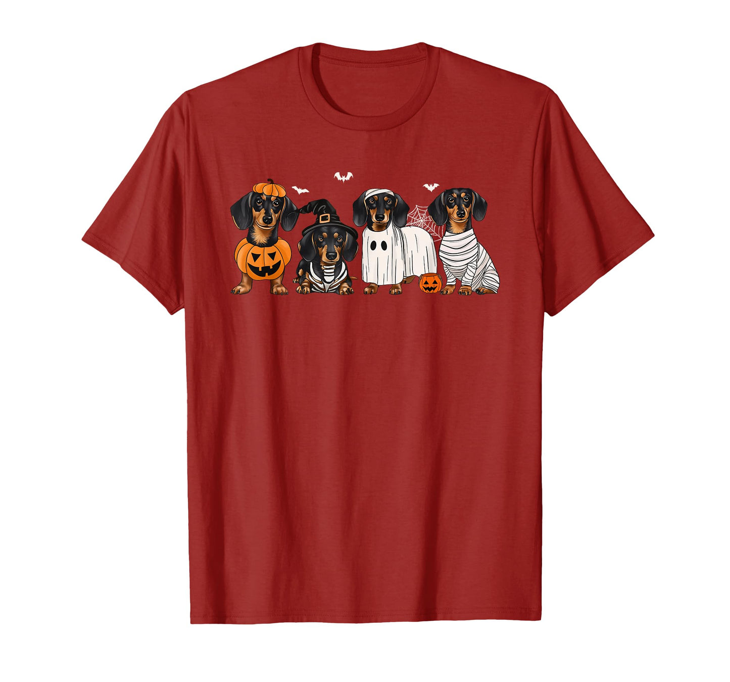 Weiner Dog Witch Happy Halloweenie Cute Halloween Dachshund T-Shirt