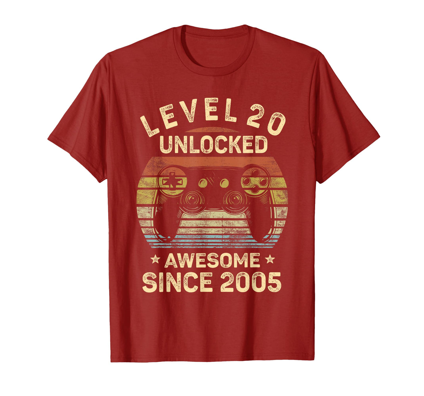 Level 20 Unlocked 20th Birthday 20 Year Old Gifts Gamer Bday T-Shirt