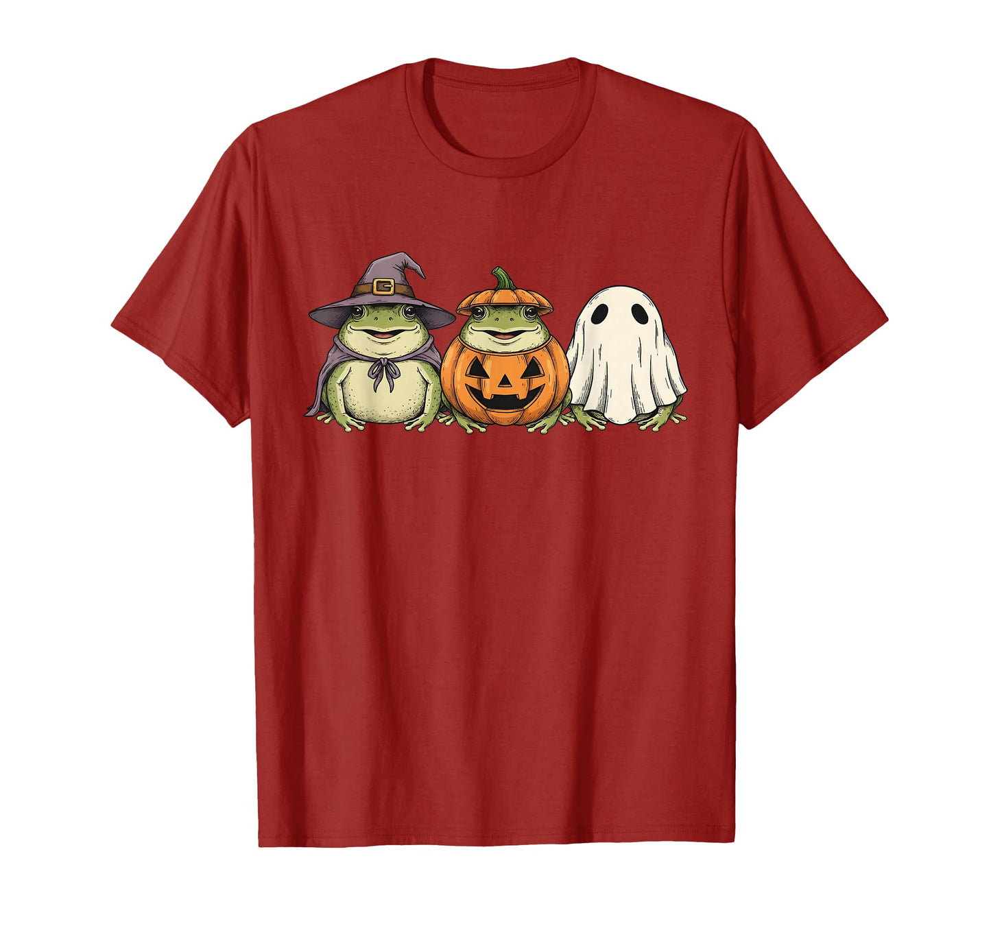 Spooky Ghost Desert Rain Frog Lover Pumpkin Halloween T-Shirt