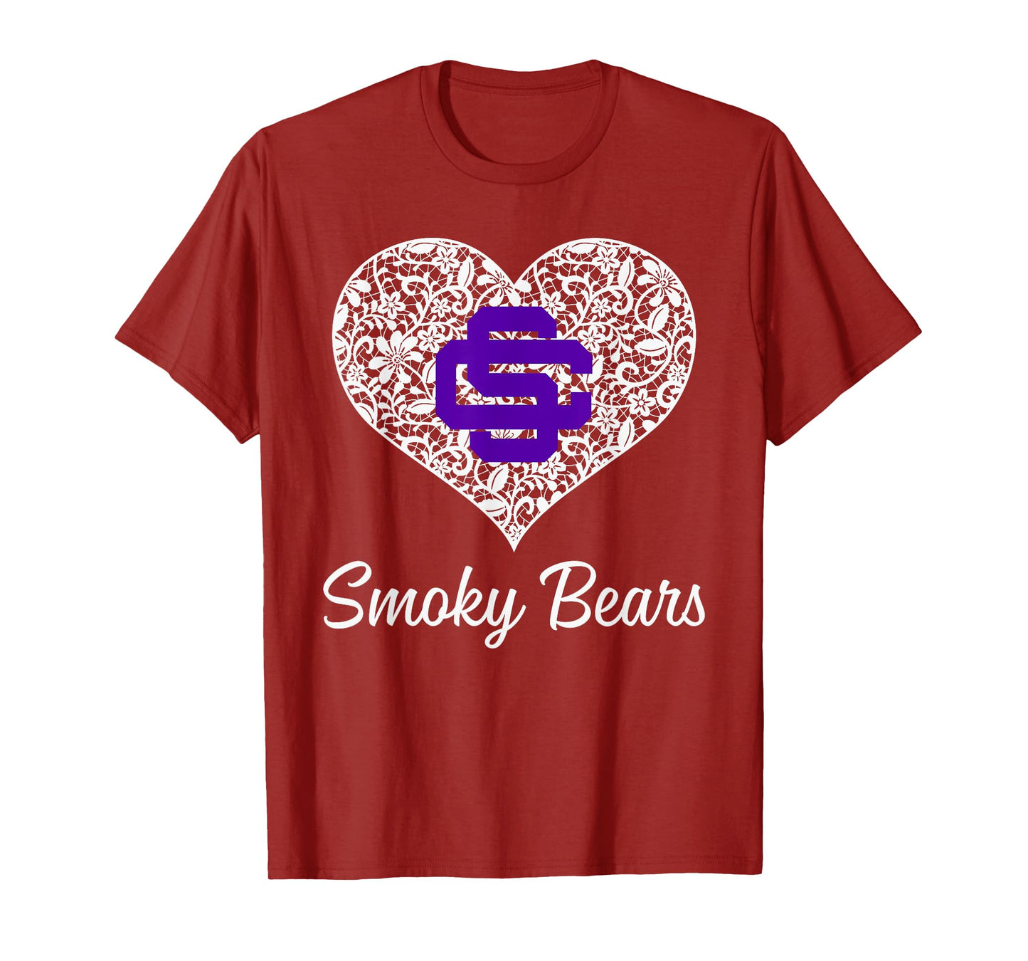 Sevier County Smoky Bears Logo Lace Heart HS T-Shirt