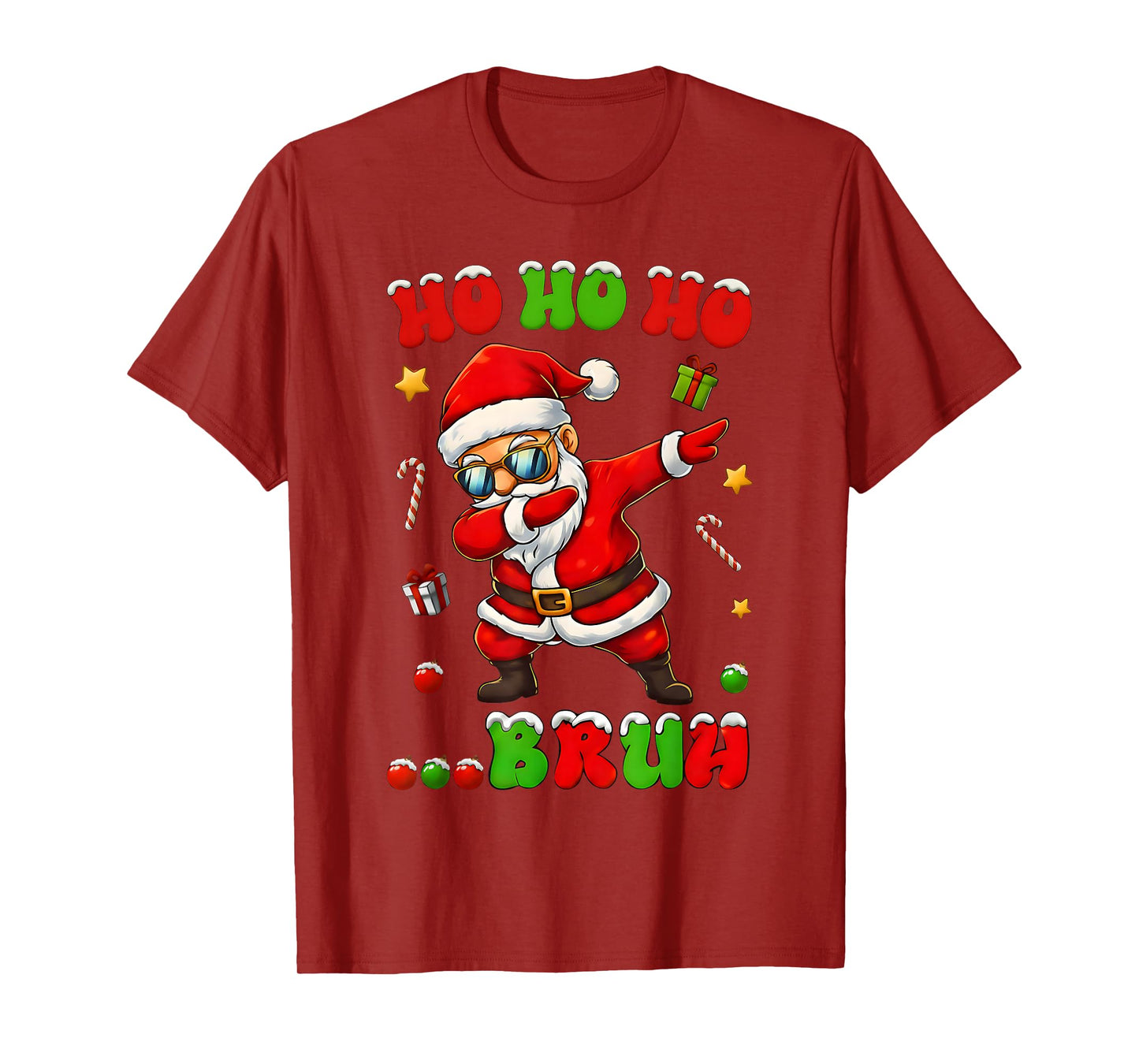 Ho Ho Ho Bruh Dab Santa Christmas Funny Kids Toddler Boys T-Shirt