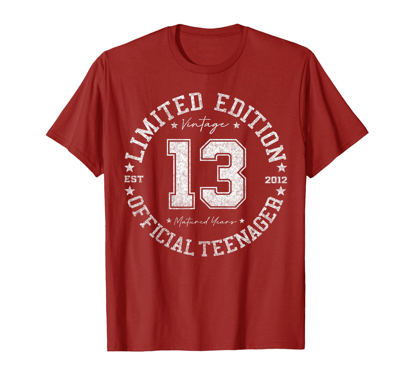Retro One Of a Kind Shirts For Men Women 2025 Official Teenager 13 Year Old Gifts Vintage 13th Birthday T-Shirt - Unisex-Kids 13-year-olds Black Short Sleeve Crew Neck T-Shirt - Small