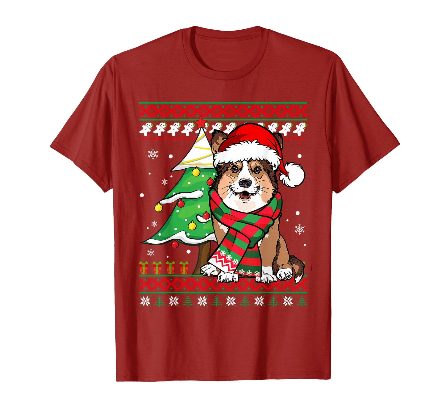 Funny Corgi Christmas Santa Ugly Sweater Corgi Dog Lover T-Shirt