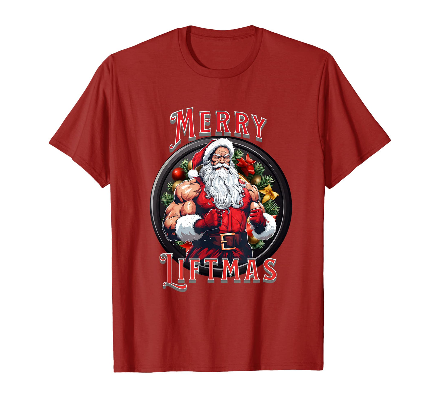 Swole Santa's Merry Liftmas, Buff Santa's T-Shirt