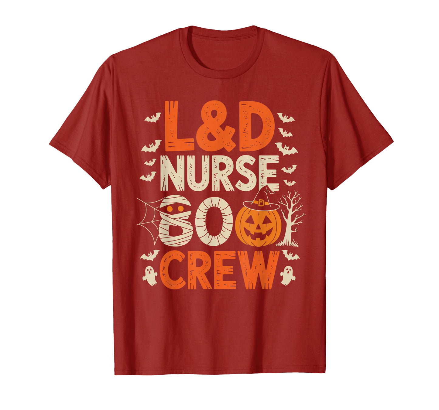 L&D Nurse Boo Crew Spooky Halloween Nurse Outfit T-Shirt