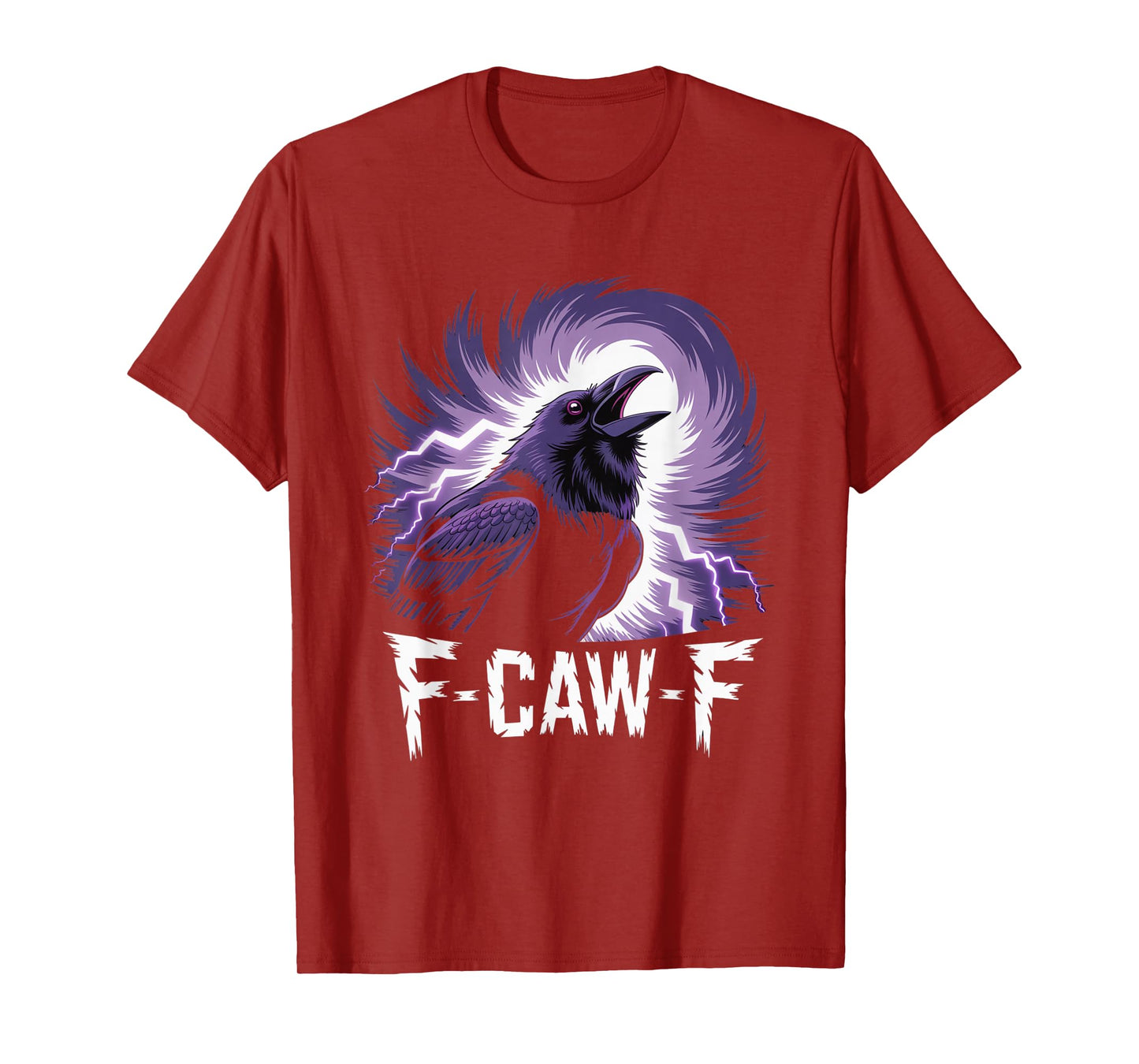 F-Caw-F Crow Funny Gothic Moon Black Bird Halloween T-Shirt