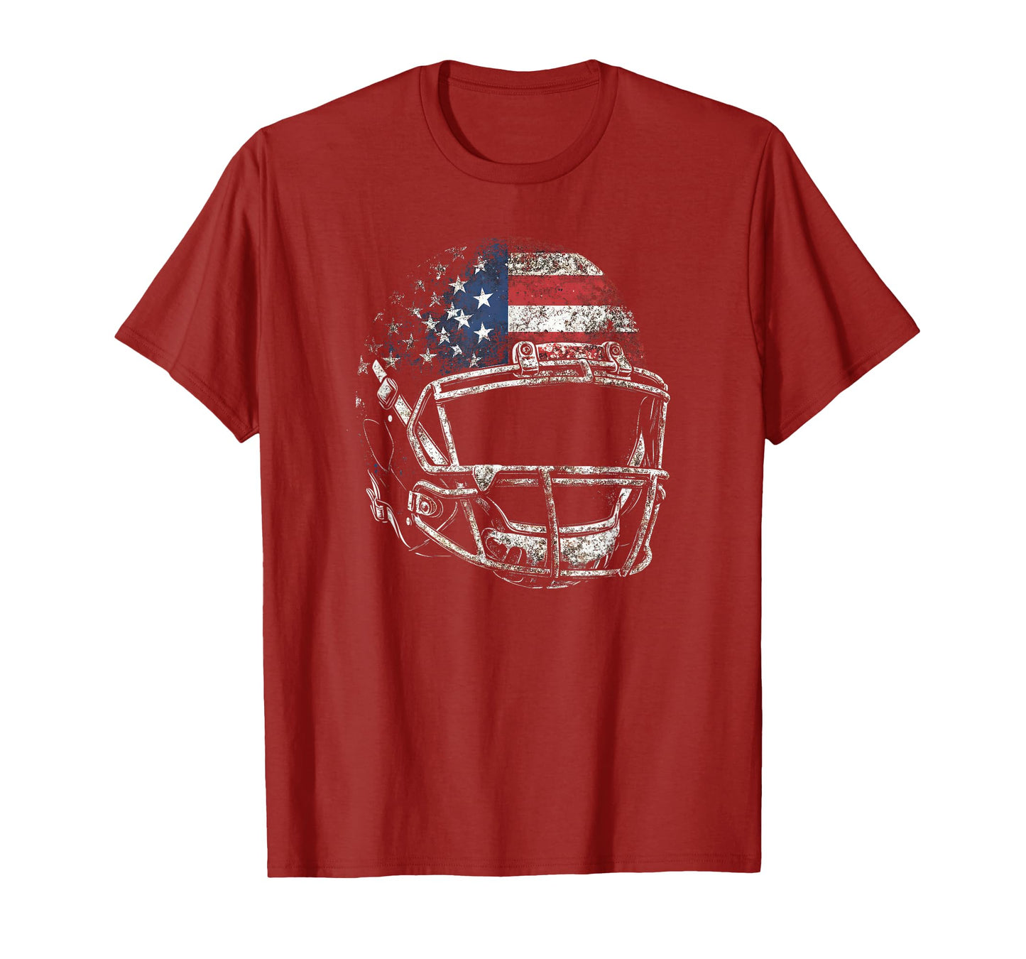 American Football Players Helmet US Flag T-Shirt