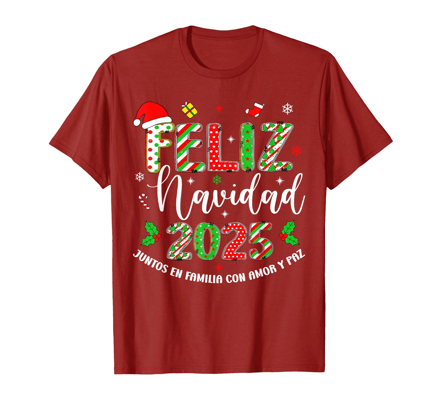 Feliz Navidad 2025 Matching Family Spanish Christmas Mexican T-Shirt