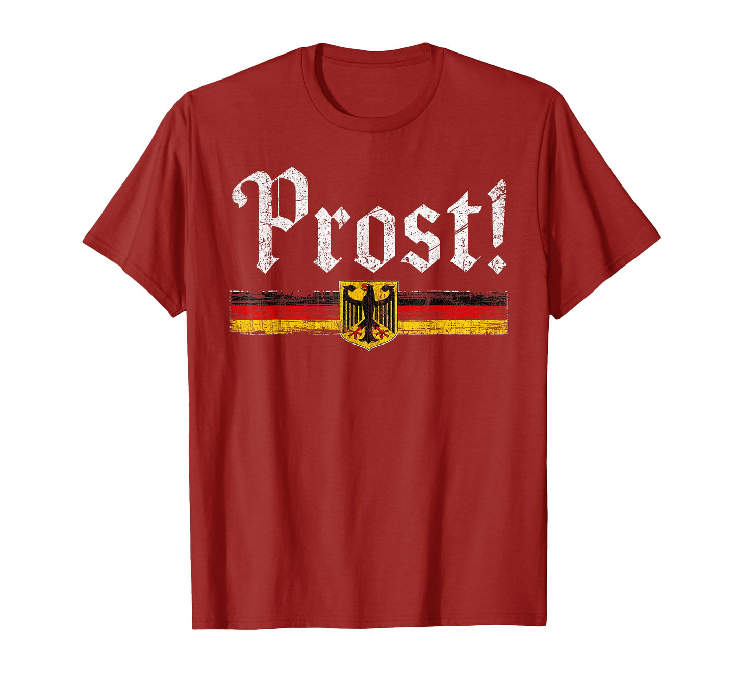Oktoberfest Drinking Men Women Vintage German Flag Prost T-Shirt
