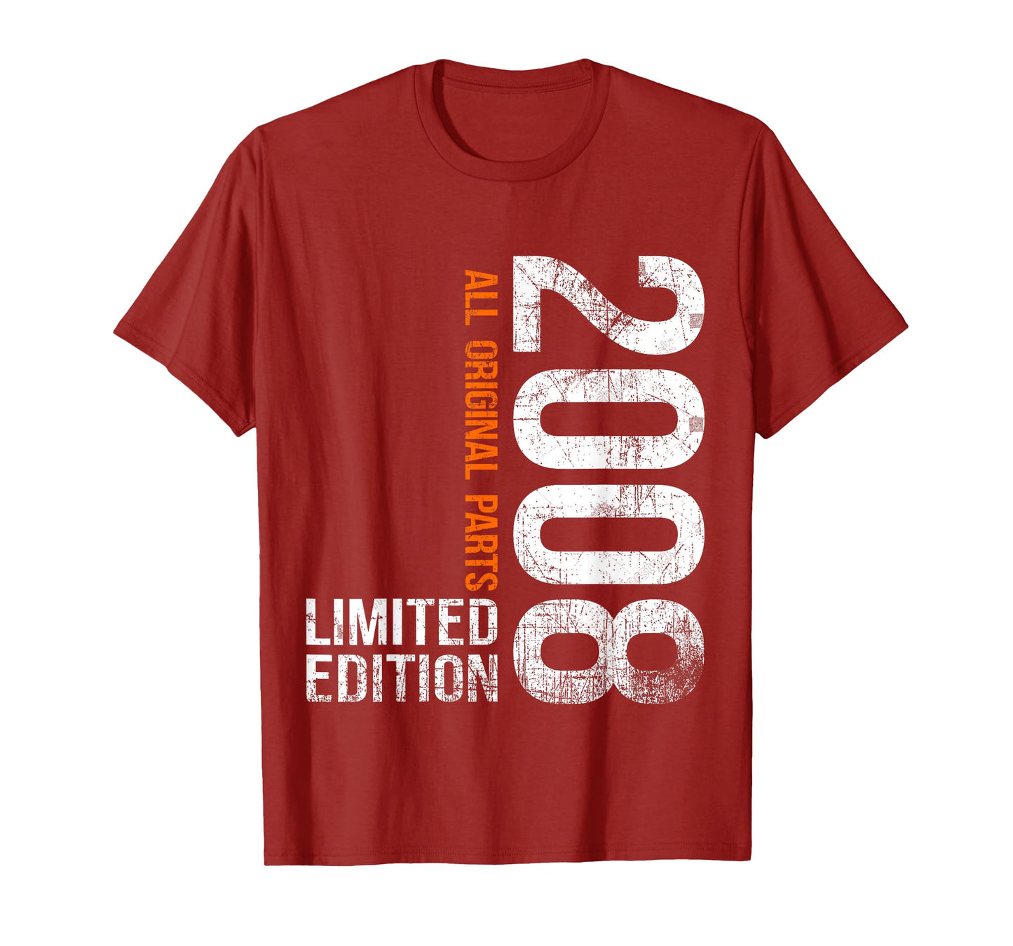 Vintage 2008 17th Birthday Gifts Boy Girl 17 Years Old T-Shirt