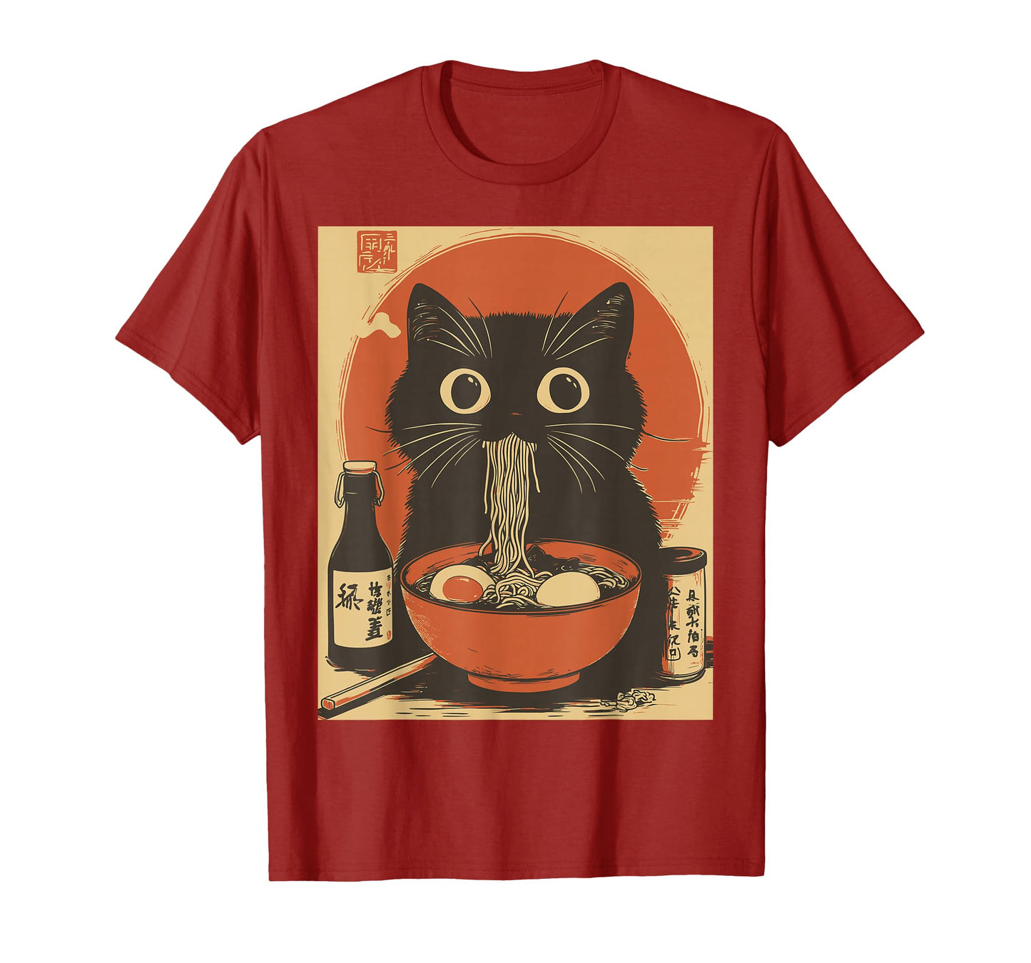 Kawaii Noodle Soup Anime Japanese Ramen Cat Girl T-Shirt