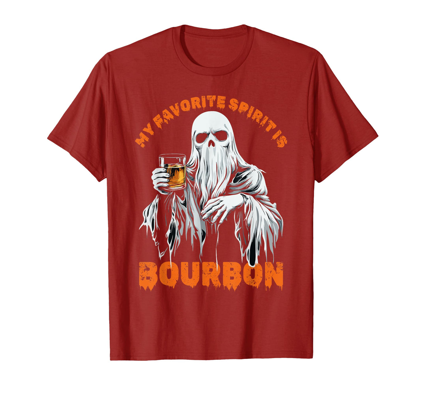 My Favorite Spirit Is Bourbon Halloween Ghost Costume T-Shirt