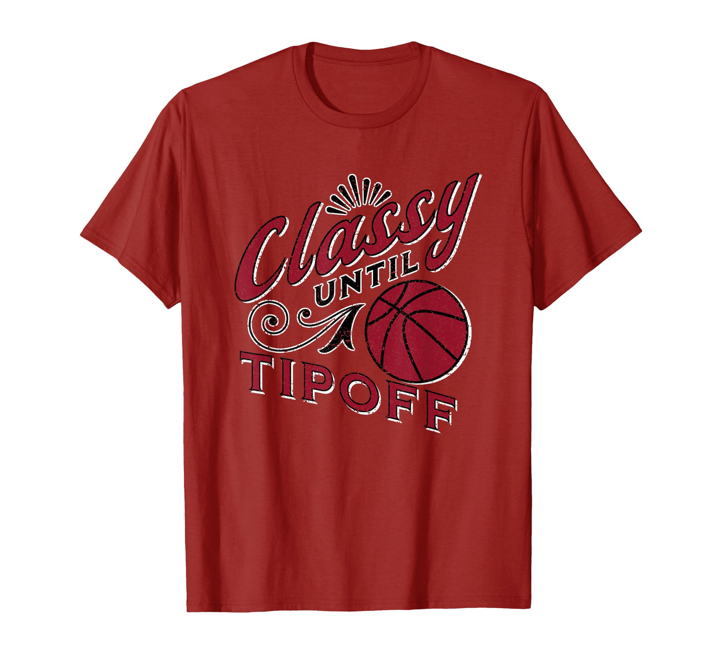 Classy Women Basketball Maroon Gift For Basketball Mom Text T-Shirt