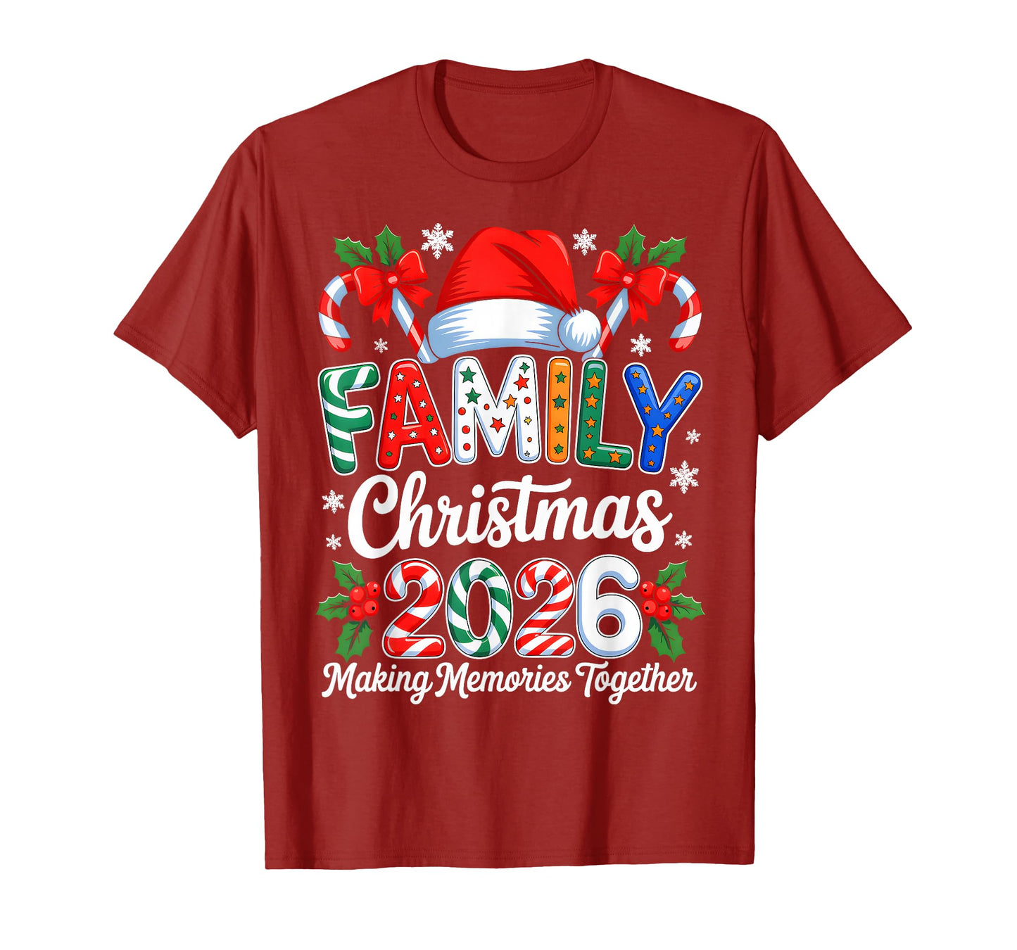 Family Christmas 2026 Matching Family Pajamas Xmas Squad T-Shirt
