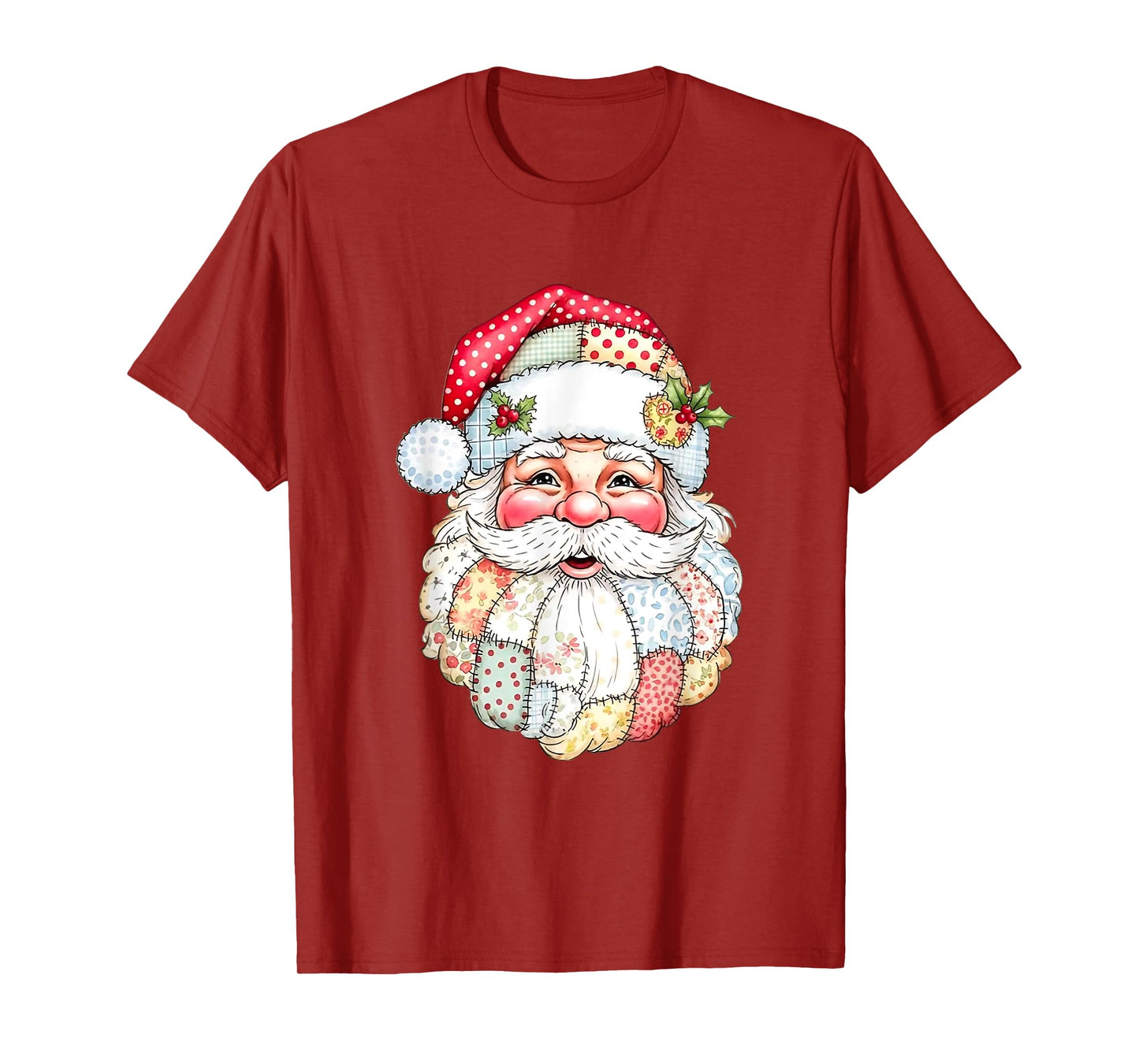 Vintage Santa Claus Face Old Fashioned Christmas Men Women T-Shirt