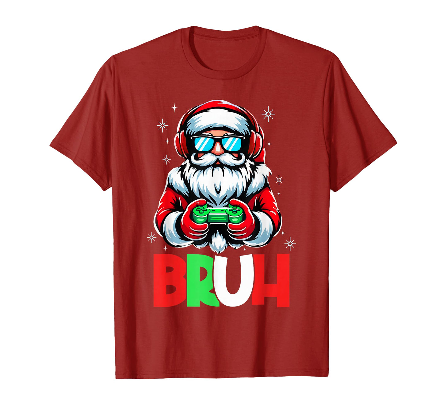 Video Game Santa Xmas Bruh Christmas Gamer Boys Mens Kids T-Shirt