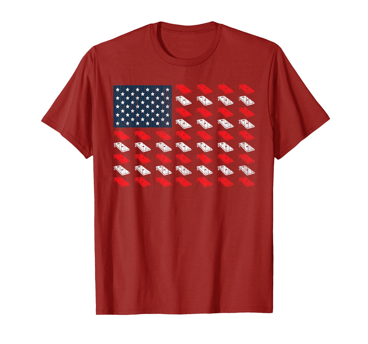 matching cornhole American Flag July 4th Cornhole Men USA T-Shirt