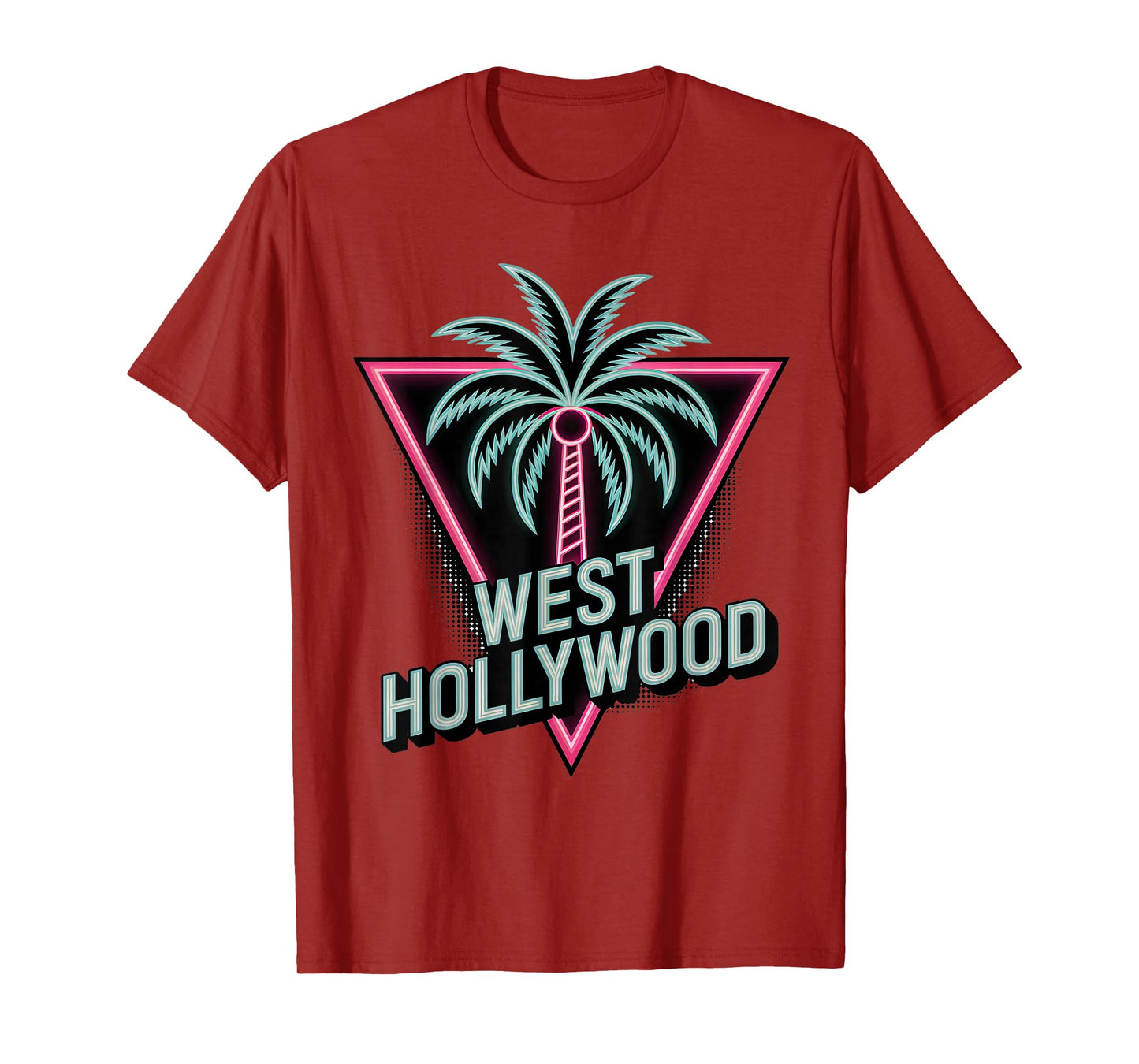 West Hollywood Palm Tree Retro T-Shirt