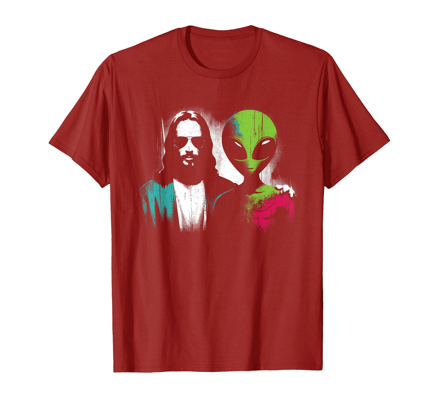 Jesus Alien Friends - Funny Christian Religious Alien UFO T-Shirt