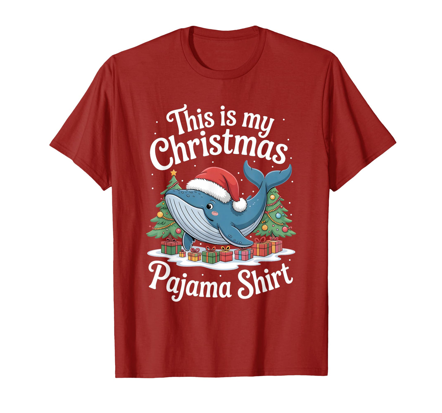 Whale This is My Christmas Pajama T-Shirt