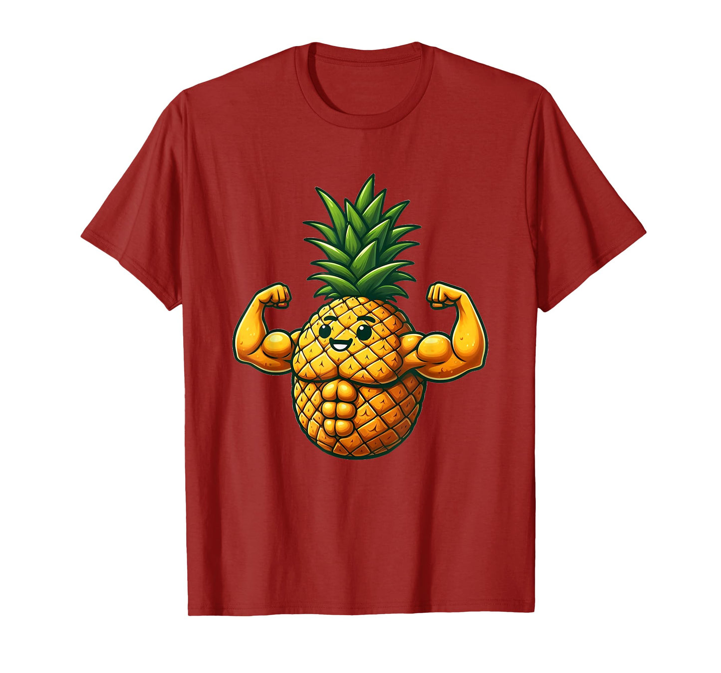 Funny Muscular Pineapple with Abs T-Shirt