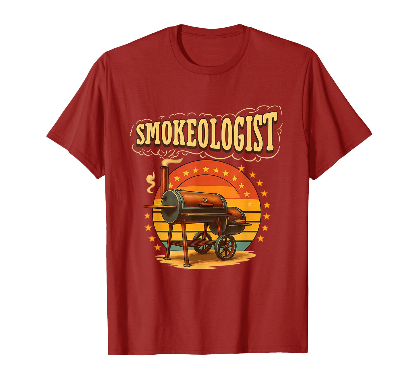 Vintage Smokeologist Pitmaster BBQ Smoker Grilling Barbecue T-Shirt