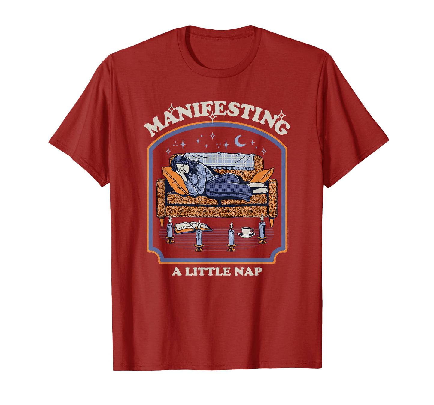 Steven Rhodes Manifesting a Little Nap Funny Retro T-Shirt
