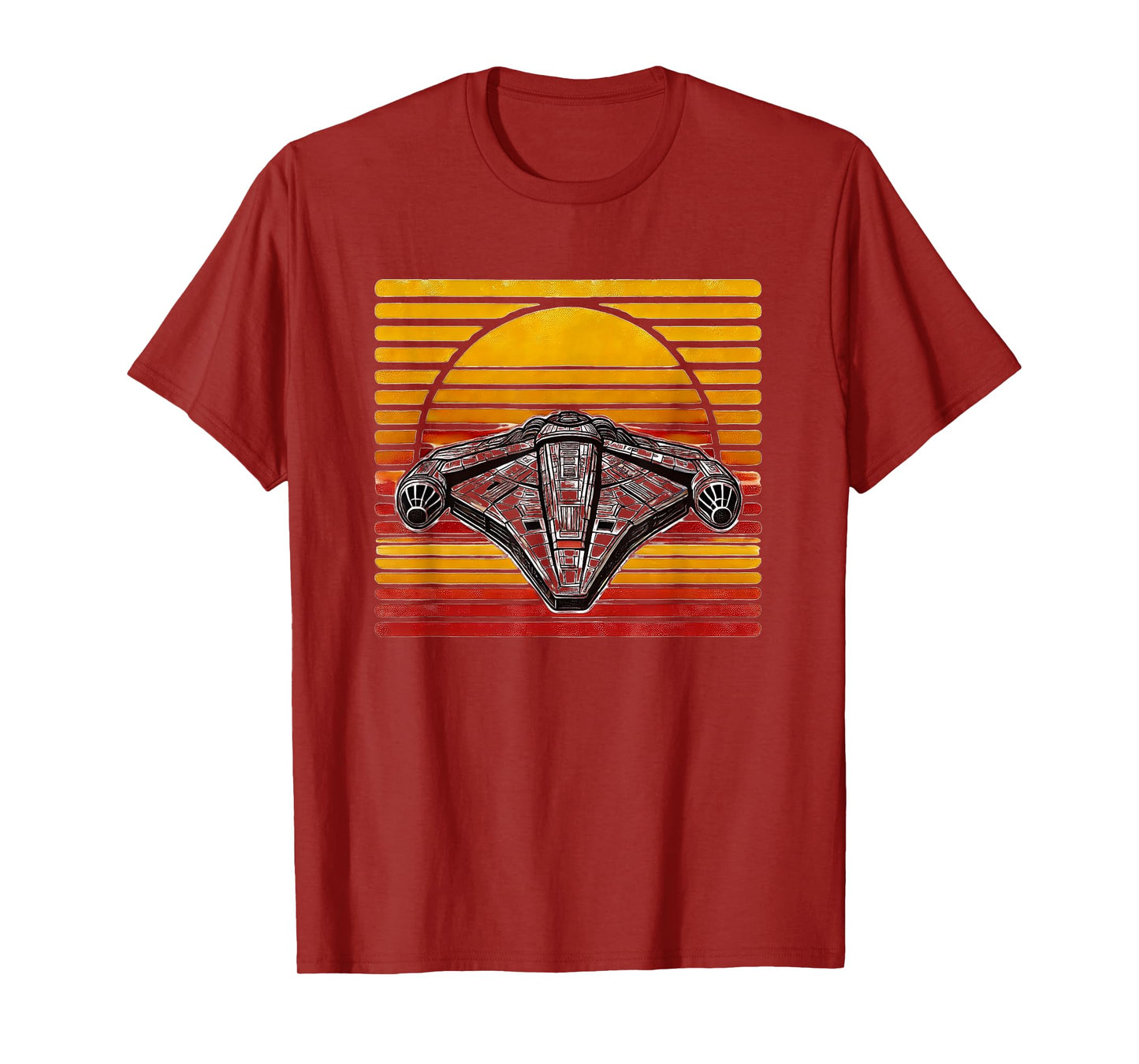 Retro Spaceship Vintage Sunset Sci-Fi T-Shirt