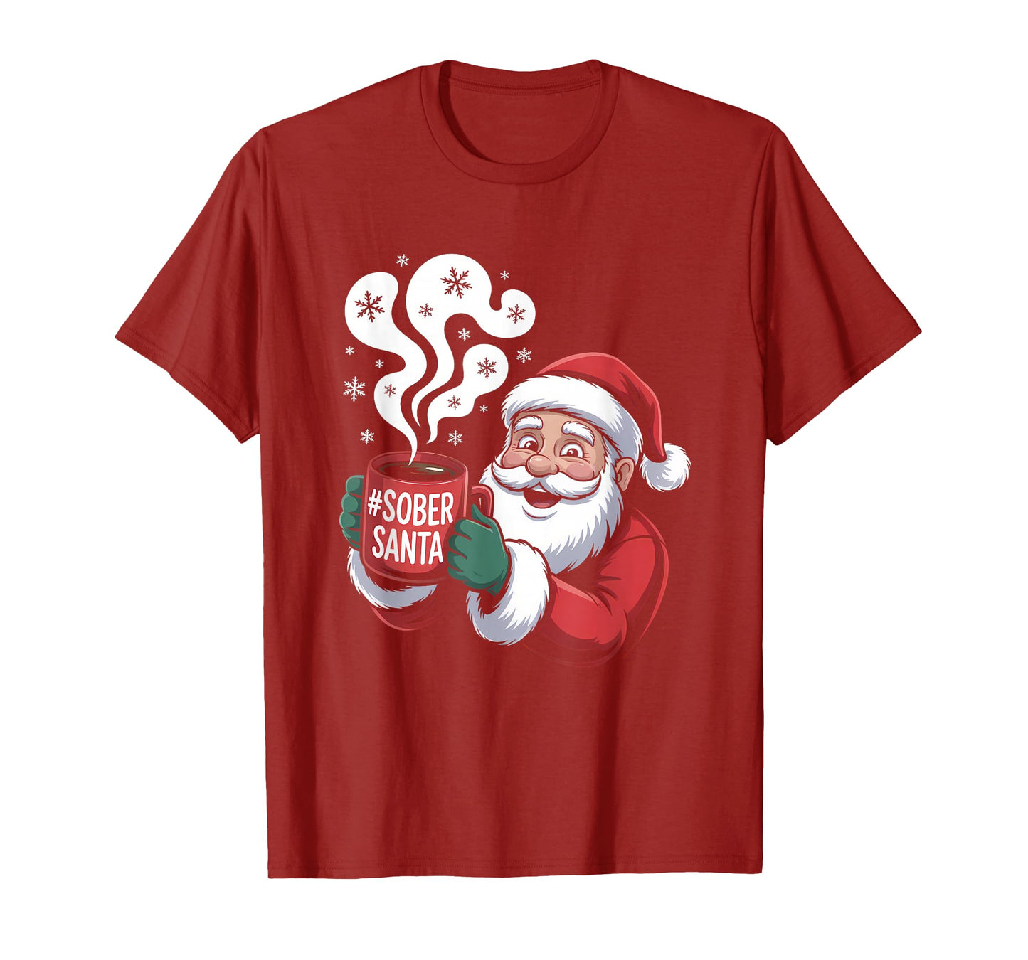 Sober Holiday Humor Hangover Free Season Christmas Santa T-Shirt