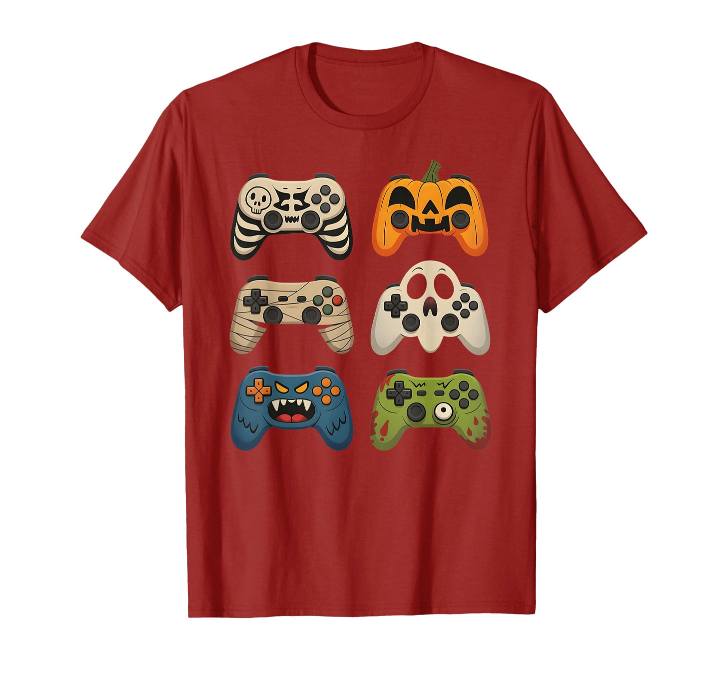Halloween Skeleton Zombie Gaming Controllers Mummy Gifts Kid T-Shirt