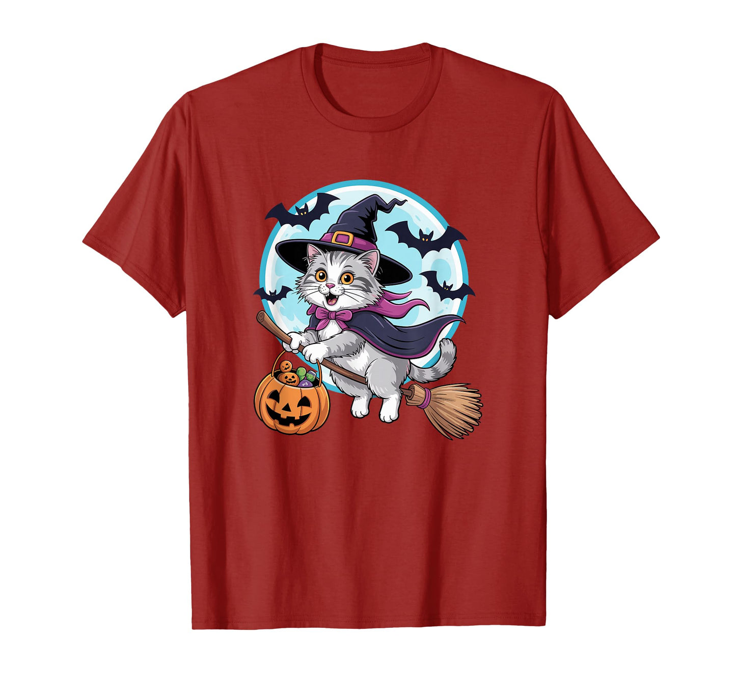 Halloween Witch Ragdoll Moon T-Shirt