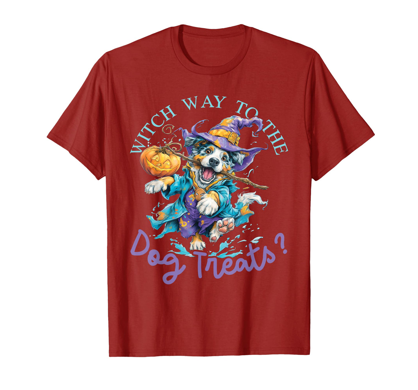 Witch Way to The Dog Treats? - Cute Dog Halloween T-Shirt