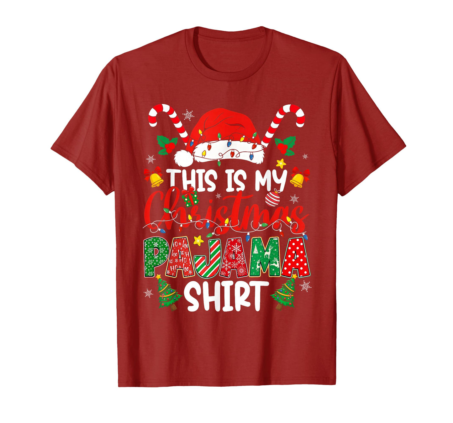 This is My Christmas Pajama Shirt Funny Xmas PJs Men Women T-Shirt