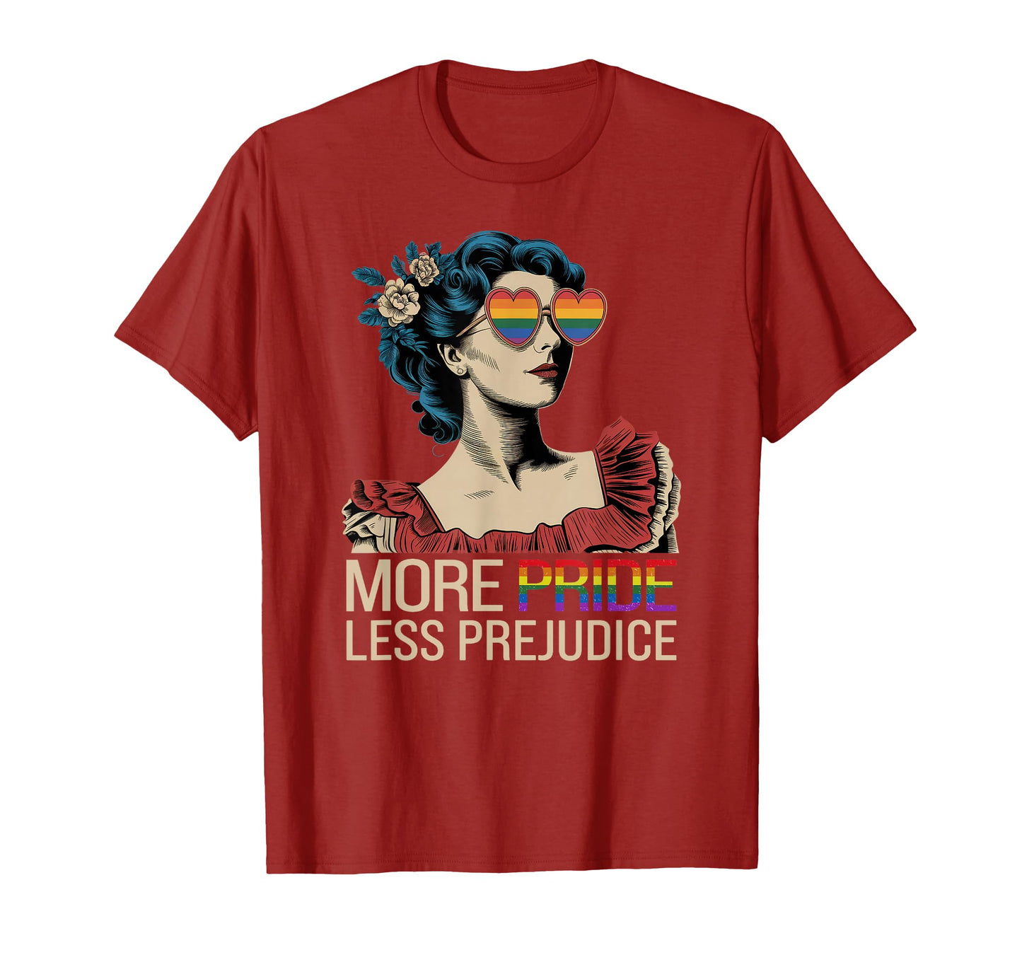 More Pride Less Prejudice Pride Month LGBTQ T-Shirt