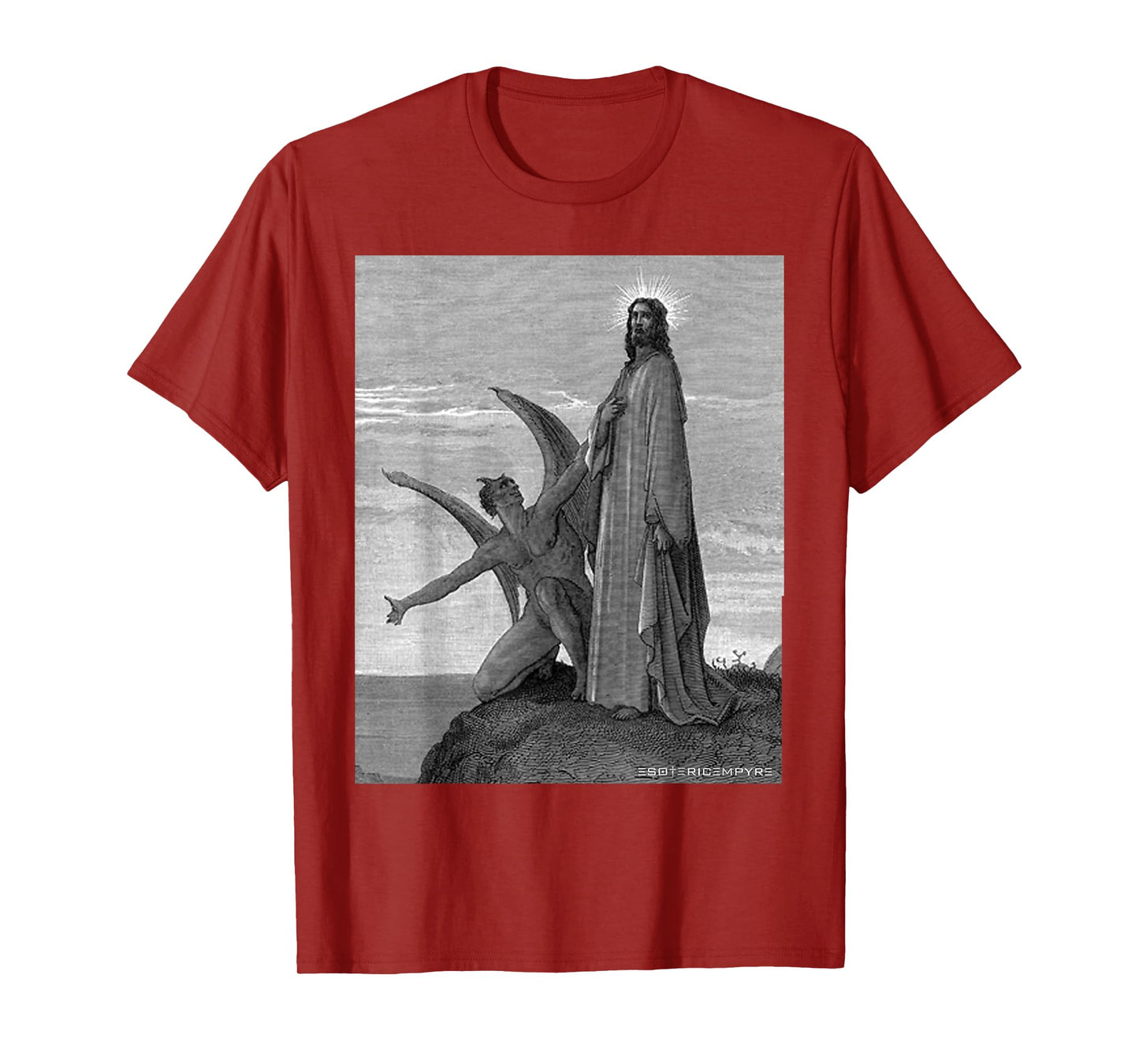 Jesus Christ Temptation of Satan Wilderness by Gustave Dore T-Shirt